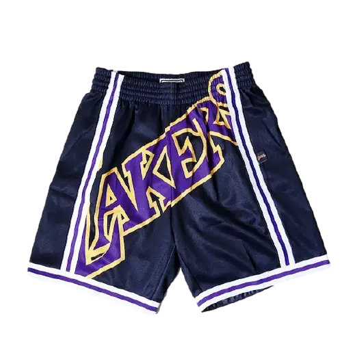 Mitchell and ness big face sales shorts lakers