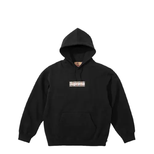 SUPREME BURBERRY BOX LOGO HOODIE BLACK | AREA 02 — Asia's Premier