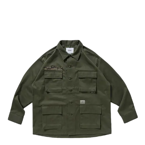 22SS WTAPS JUNGLE 01 LS GREIGE CROSSBONE