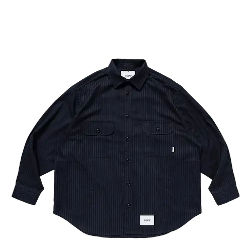 WTAPS WCPO 01 LS PLRA TWILL TEXTILE BLUE | AREA 02 — Asia's