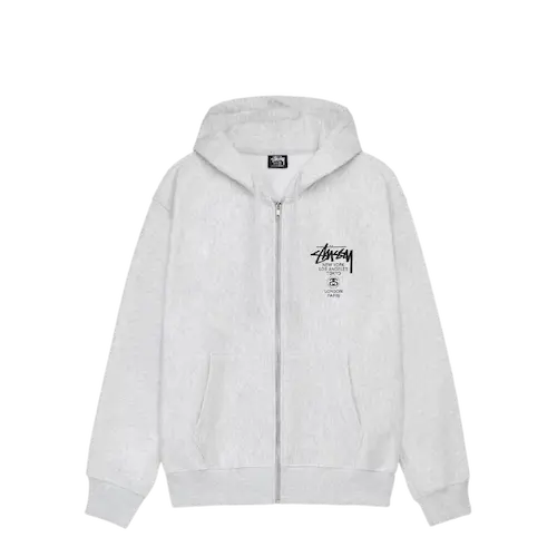 STUSSY DSM WORLD TOUR ZIP HOODIE GREY | AREA 02 — Asia's