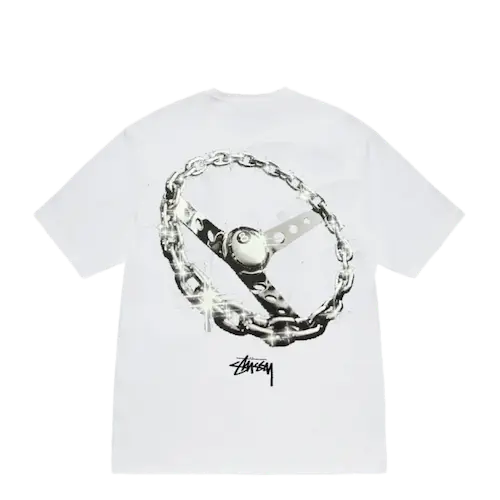 STUSSY CHAIN LINK TEE WHITE | AREA 02 — Asia's Premier