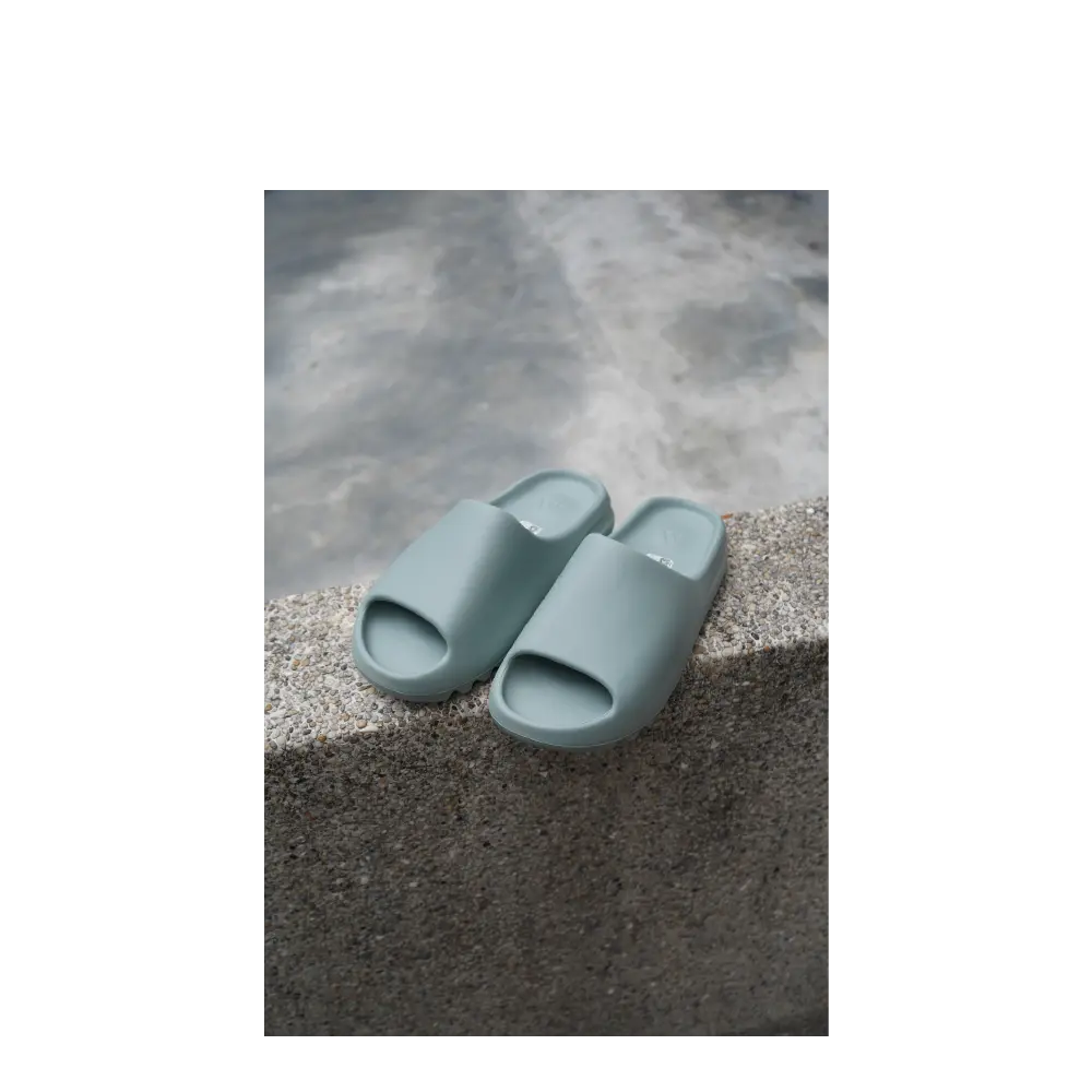 adidas gazelle silver green womens adidas Men's Yeezy "Slate Marine" Slides