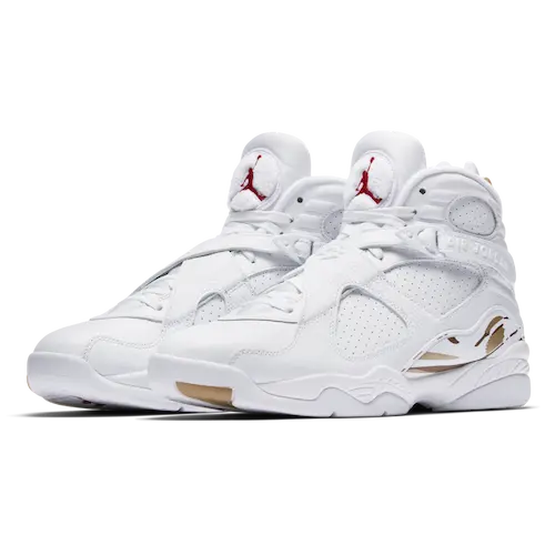 エア ジョーダン 8 ホワイトレザーシューズ ovo Air Jordan 8 Retro OVO 'White & Metallic Gold' Release Date