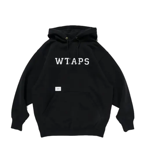 WTAPS ACADEMY HOODY COTTON COLLEGE BLACK | AREA 02