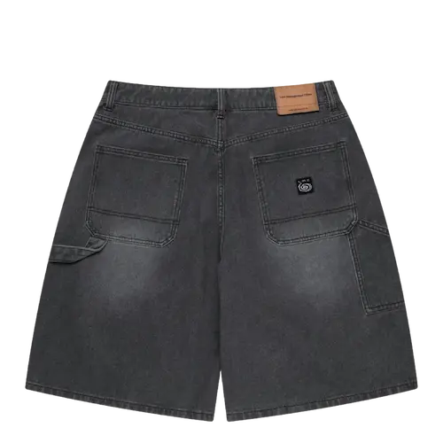 ☆韓国の人気☆【LMC】☆BRUSH WASHED DENIM CARPENTER SHORTS☆ BRUSH WASHED DENIM CARPENTER SHORTS black - LMC | 60