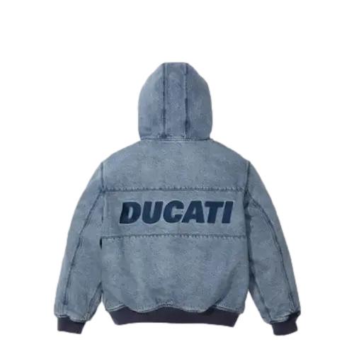 SUPREME DUCATI HOODED WORK JACKET DENIM | AREA 02 — Asia's Premier