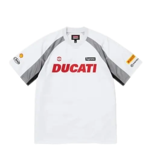 ウェア Supreme x Ducati Soccer Jersey White SUPREME DUCATI SOCCER JERSEY WHITE | AREA 02 — Asia's Premier