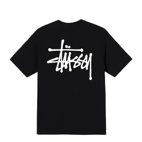STUSSY BASIC STUSSY TEE BLACK | AREA 02 — Asia's Premier
