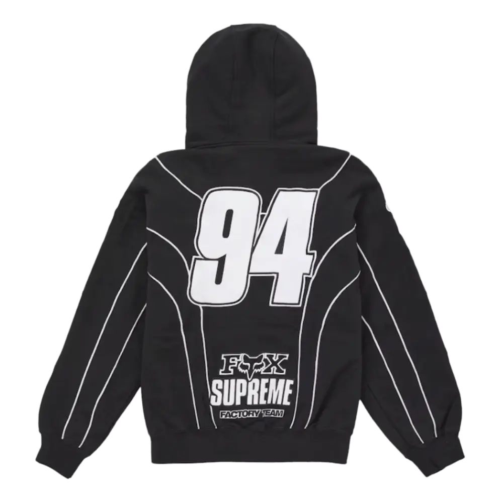 即完 Supreme x Fox Racing Zip Up Hooded Supreme Fox Racing Zip Up Hooded Sweatshirt White メンズ - FW25 - JP