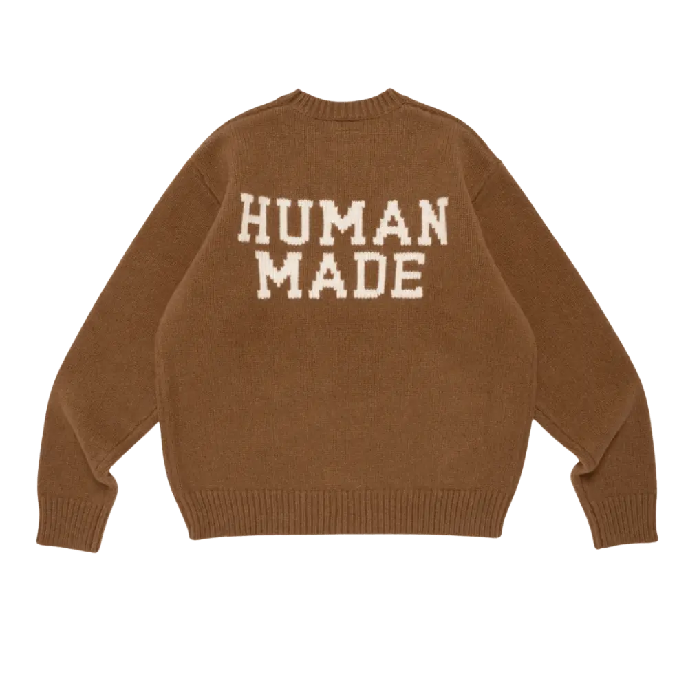 HUMAN HOPE LOW GAUGE KNIT BROWN | AREA 02 — Asia's Premier