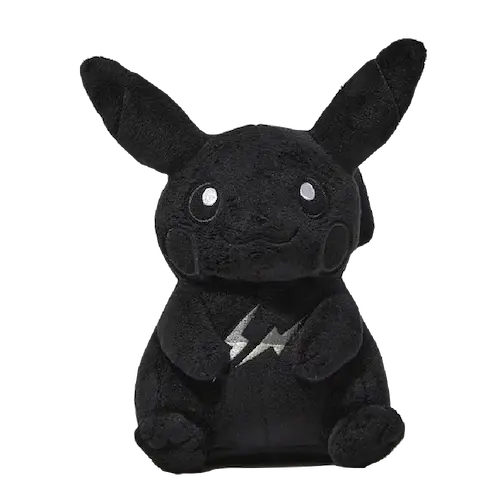 FRAGMENT POKEMON THUNDERBOLT PROJECT PLUSH DOLL PIKACHU BLACK