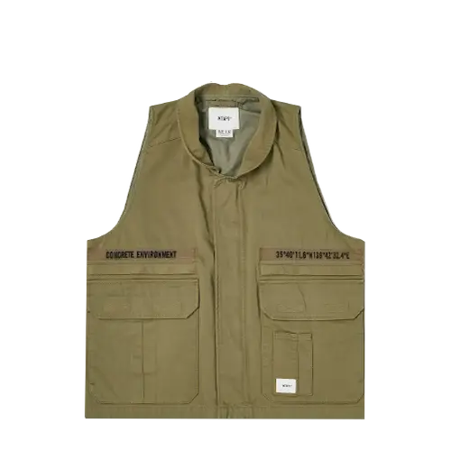 WTAPS REP VEST COTTON TWILL KHAKI | AREA 02