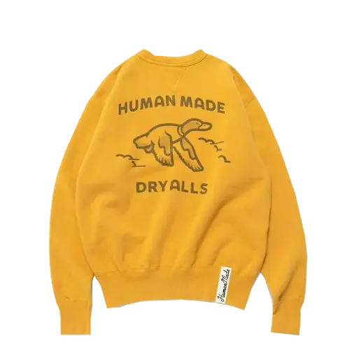 HUMAN MADE DUCK TSURIAMI SWEATSHIRT YELLOW | AREA 02 — 亞洲指標