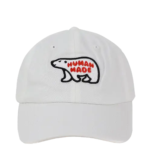 HUMAN MADE 6 PANEL TWILL CAP POLAR BEAR WHITE | AREA 02 — Asia's