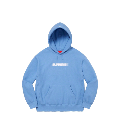 SUPREME SS23 MOTION LOGO HOODIE BLUE | AREA 02