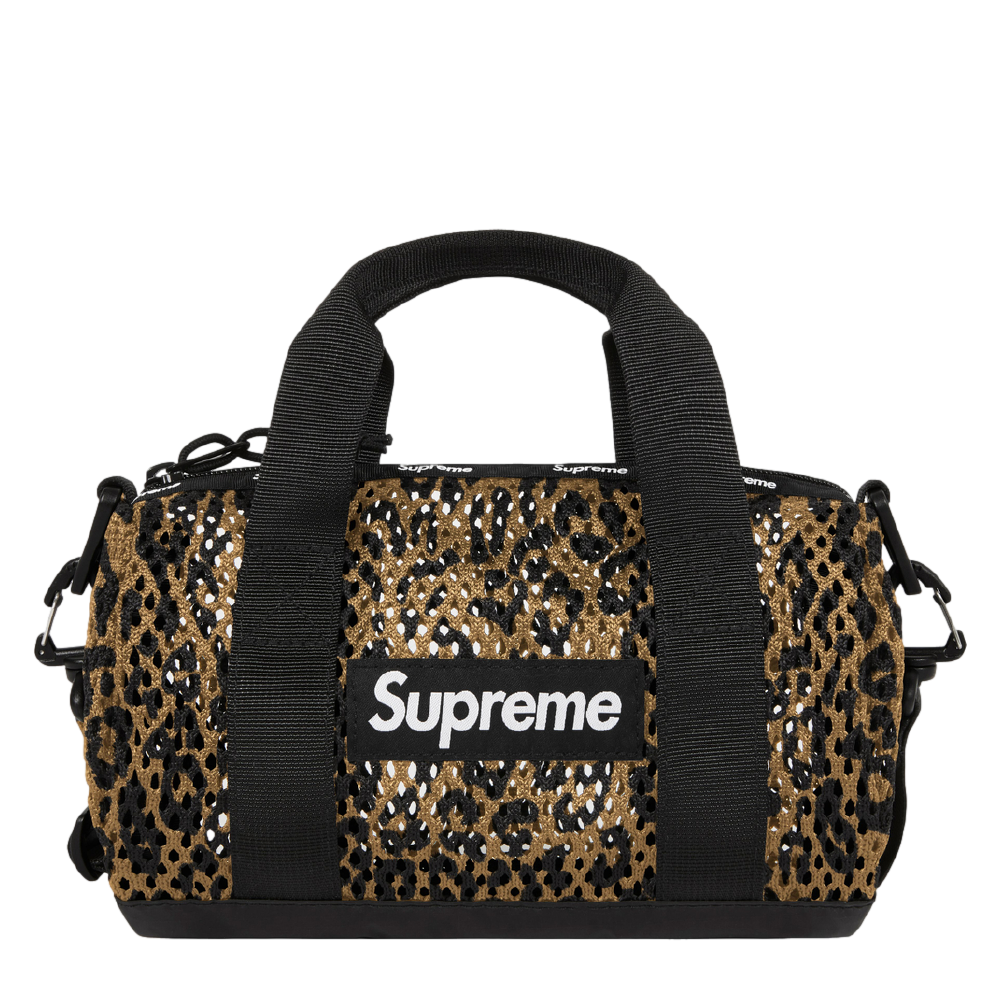 SUPREME MESH MINI DUFFLE BAG LEOPARD PRINT | AREA 02