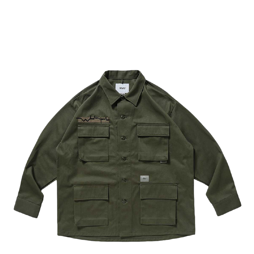 WTAPS JUNGLE 01 LS COTTON TWILL GREEN | AREA 02