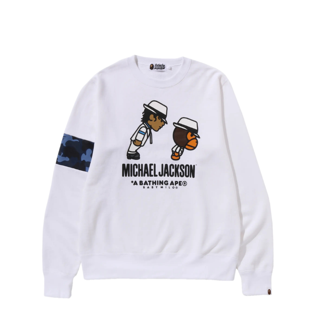 BAPE X MICHAEL JACKSON BABY MILO CREWNECK WHITE | AREA 02