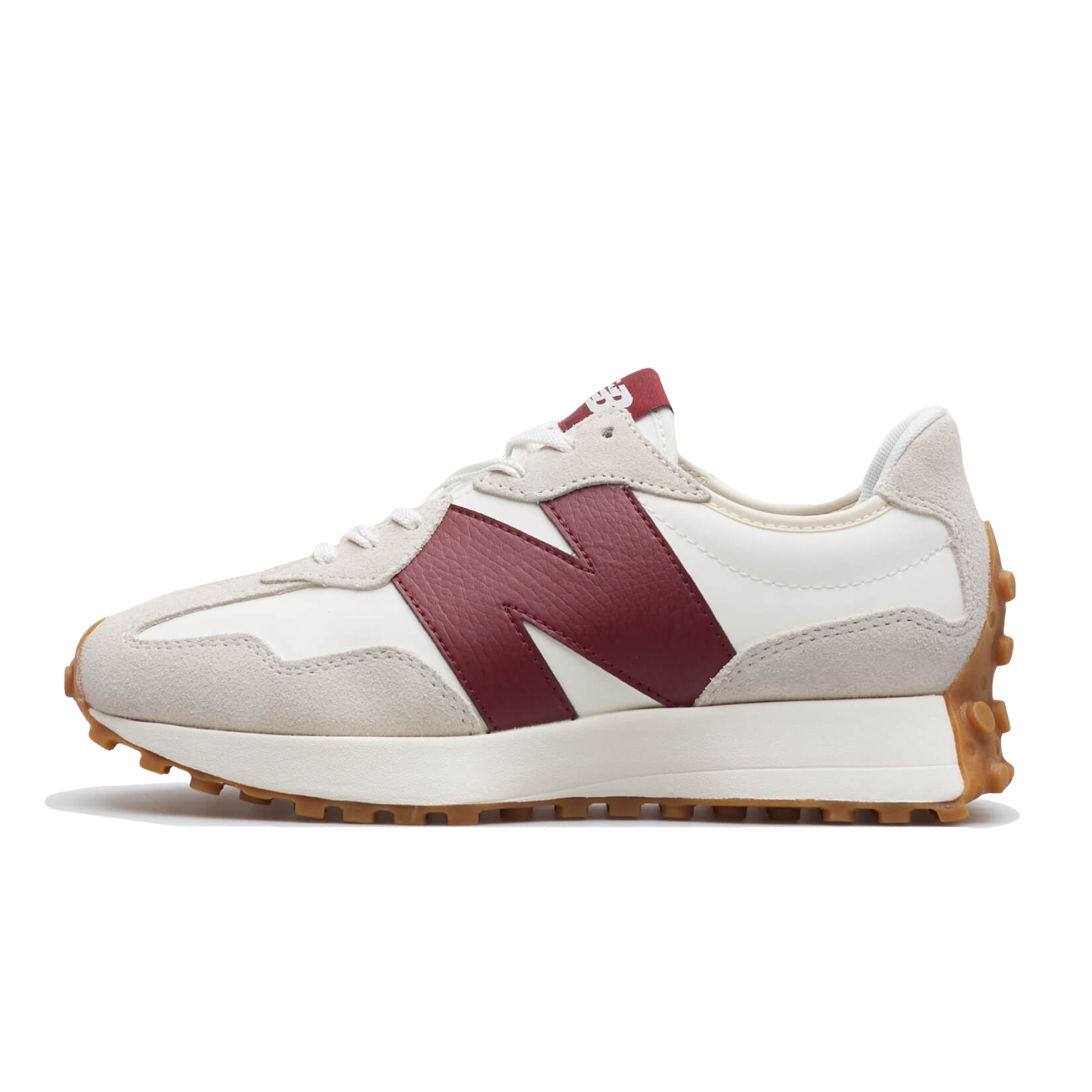 WMNS 327 WHITE BURGUNDY