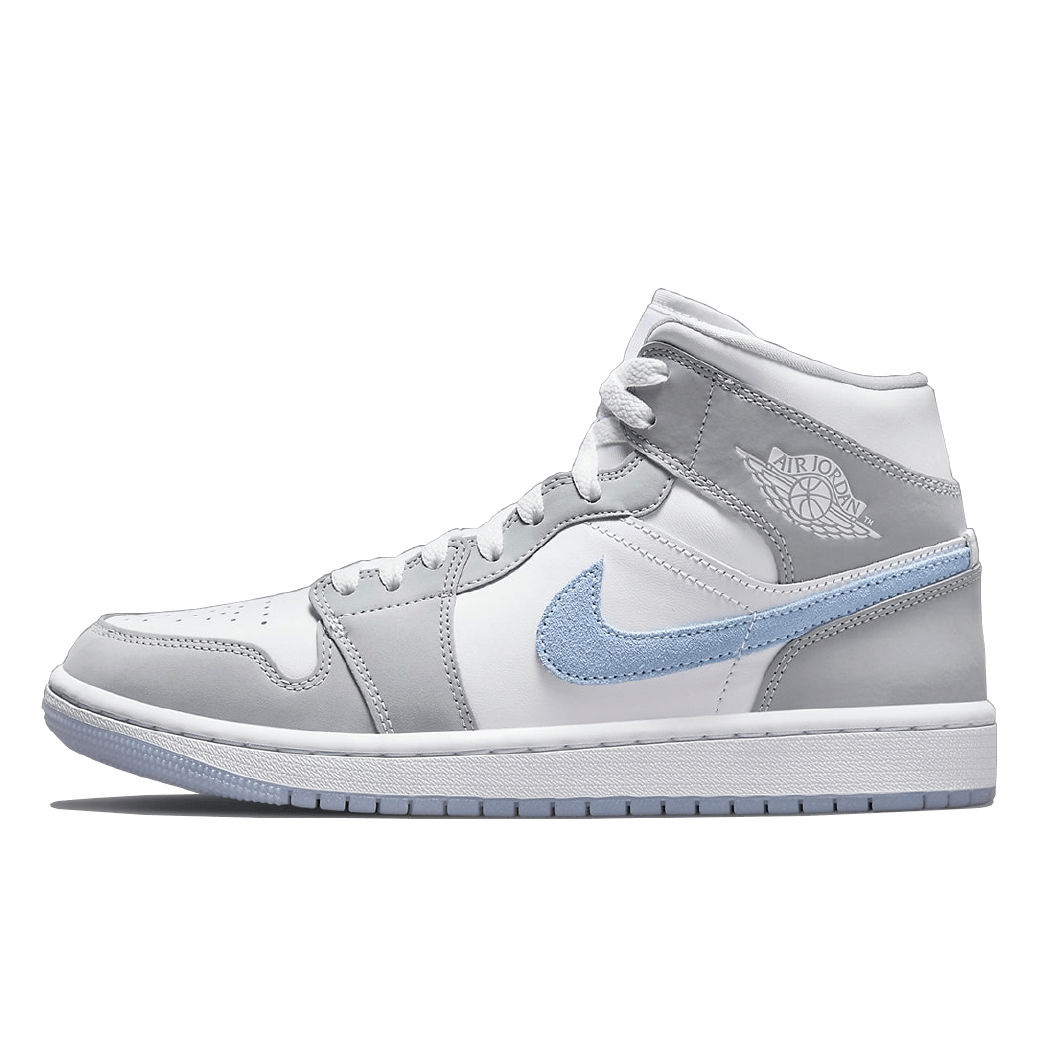 WMNS AIR JORDAN 1 MID WOLF GREY ALUMINUM | AREA 02