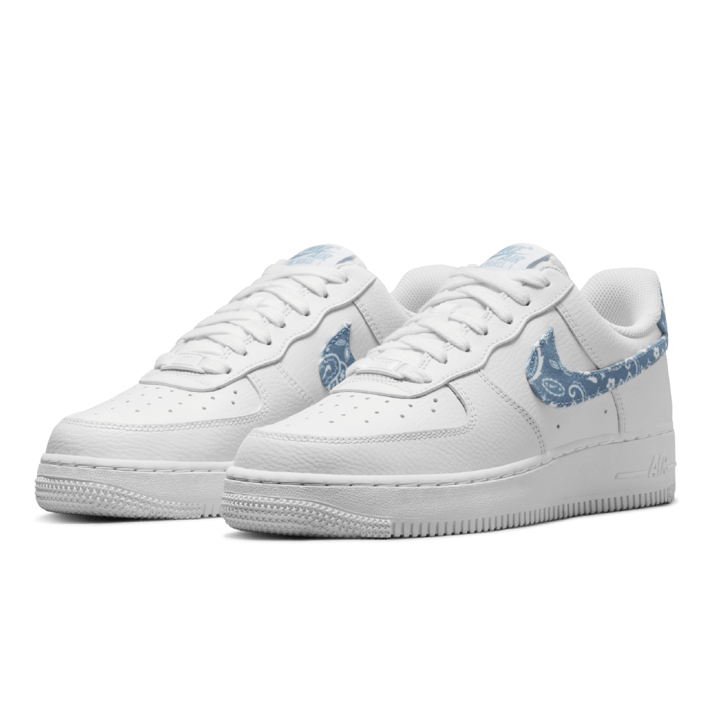 WMNS AIR FORCE 1 LOW ESSENTIAL WHITE WORN BLUE PAISLEY