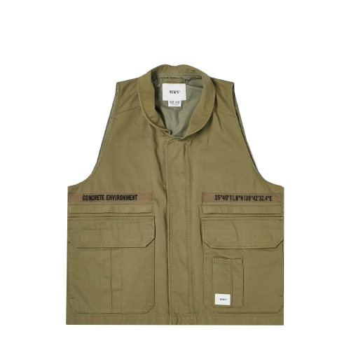 WTAPS REP VEST COTTON TWILL KHAKI | AREA 02