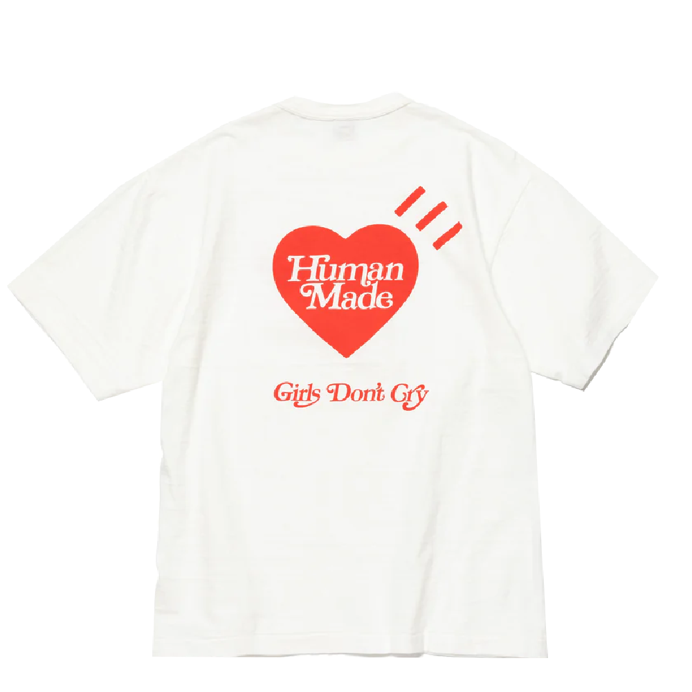 HUMAN MADE GIRLS DON'T CRY VALENTINE'S DAY TEE WHITE | AREA 02