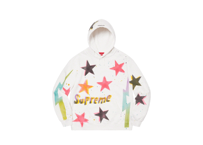 GONZ STARS HOODIE WHITE | AREA 02