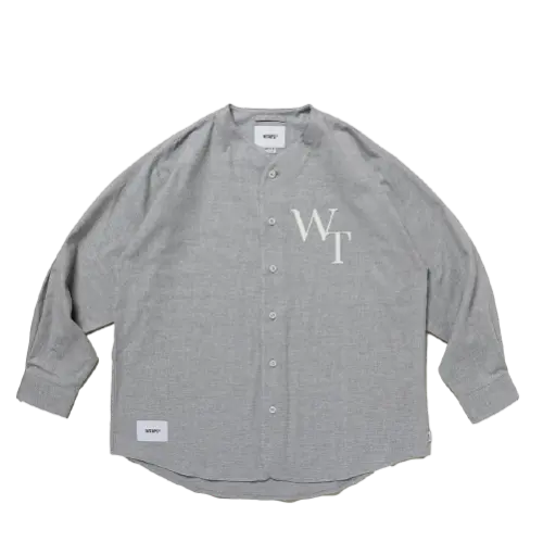 WTAPS LEAGUE LS COTTON. TWILL. LEAGUE GREY | AREA 02