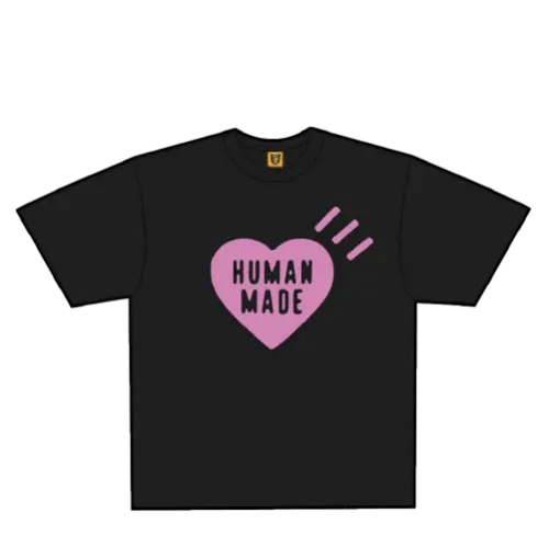 原宿限定 HUMAN MADE HeartT-Shirt black pink Human Made Heart T 