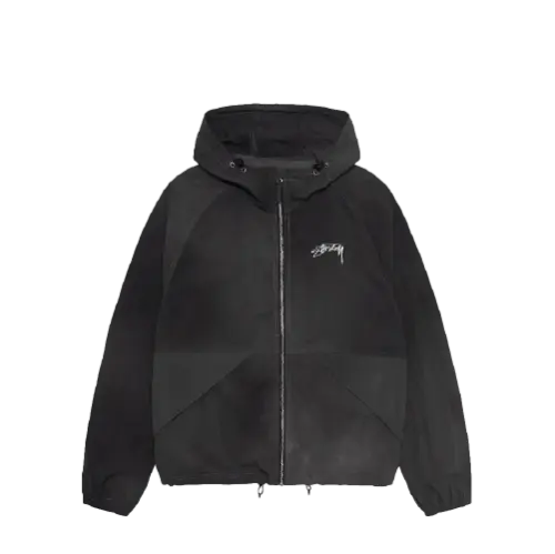 STUSSY WAVE DYE BEACH SHELL JACKET BLACK | AREA 02 — Asia's