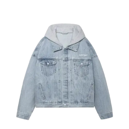CHRONIC FTR LOGO HOODED DENIM JACKET AZURE | AREA 02 — 亞洲指標潮流文化交易所