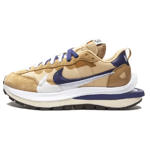 sacai waffle tan navy