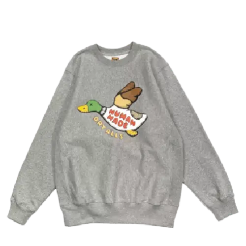 HUMAN MADE X KAWS DRY ALLS SWEATSHIRT GREY | AREA 02 — Asia's