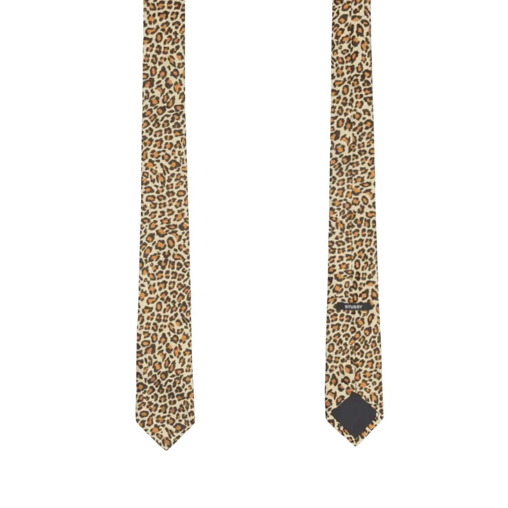 小物 Stussy Jacquard Leopard Tie Tan Leopard Jacquard Leopard Tie