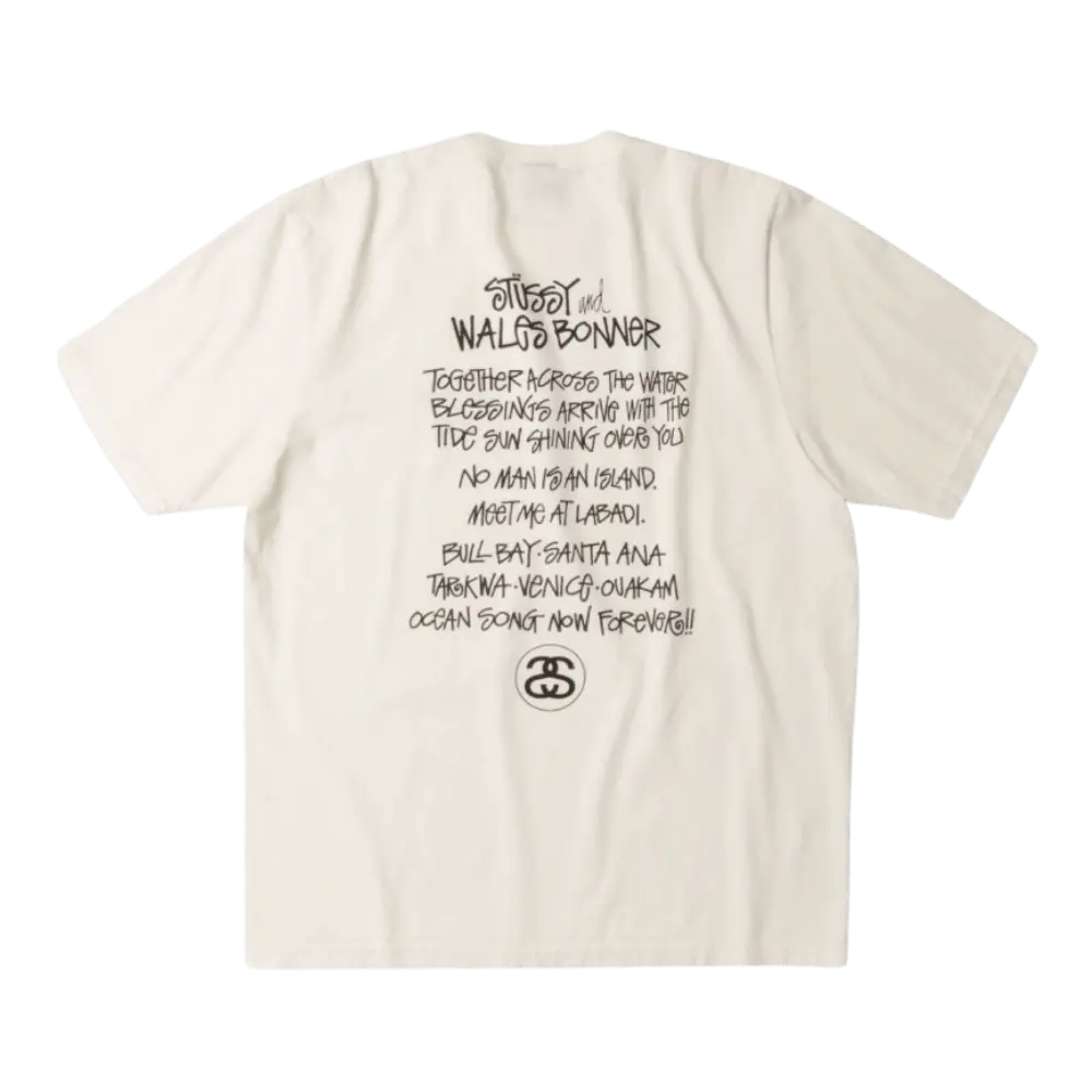 新品・未使用Ｌ／WALES BONNER OCEAN SONG TEE Stussy x Wales Bonner Ocean Song Tee Brown Men's - FW25 - GB