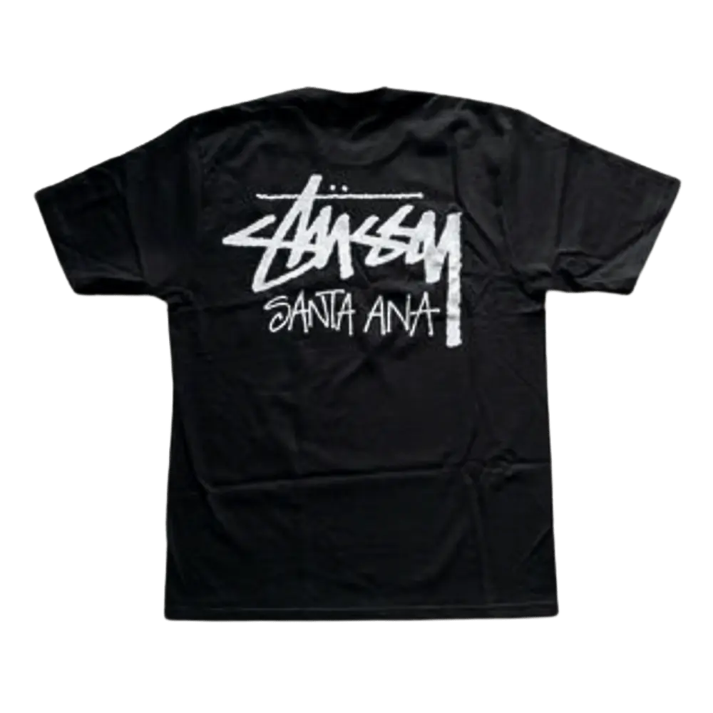 STUSSY STOCK SANTA ANA TEE BLACK | AREA 02 — Asia