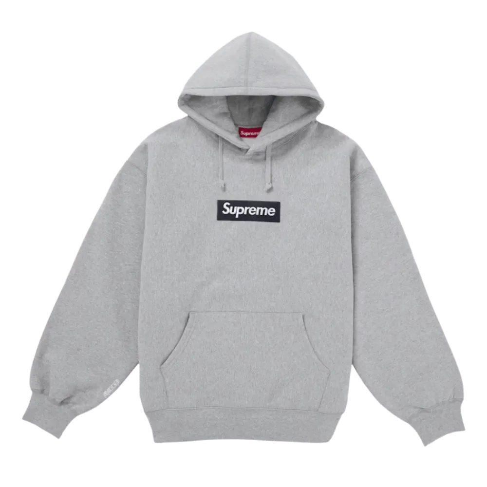SUPREME BOX LOGO HOODED SWEATSHIRT (FW25) HEATHER GREY | AREA 02