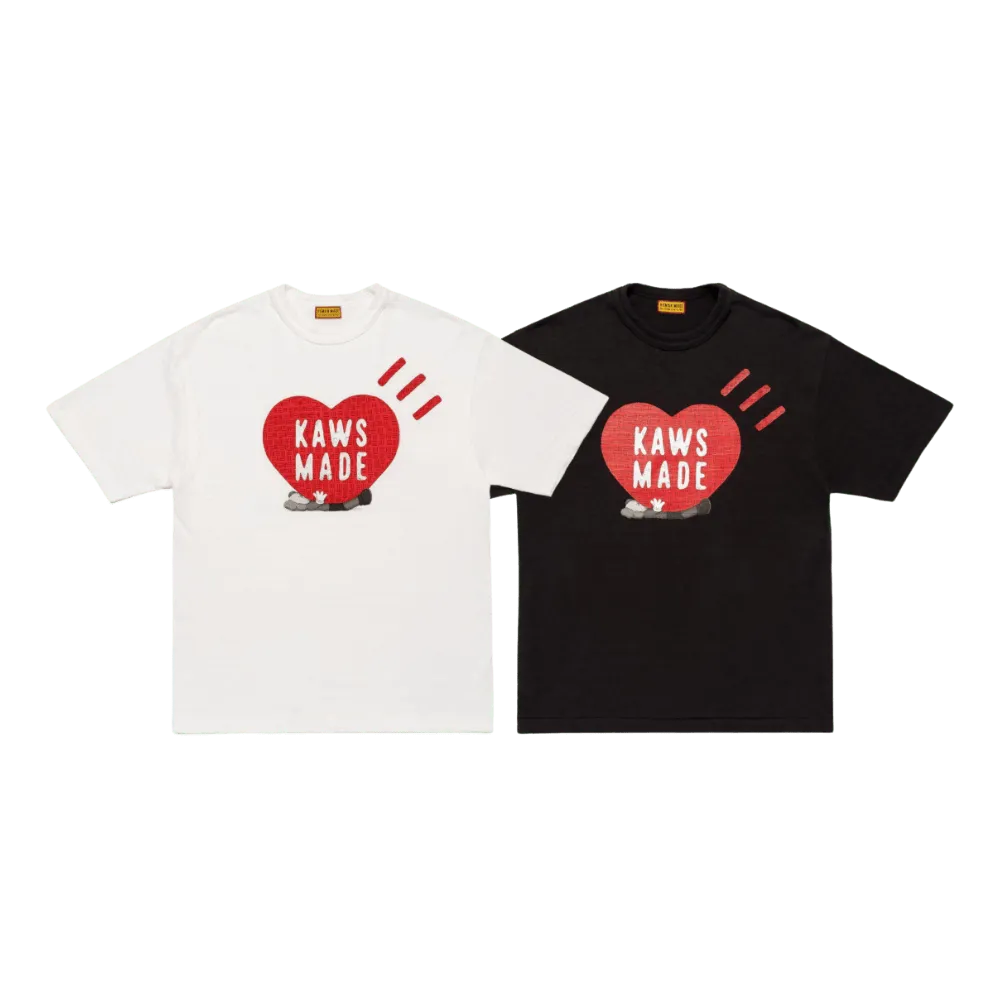 KAWS MADE HEART GRAPHIC T-SHIRT BANGKOK-BLACK | AREA 02 — Asia's