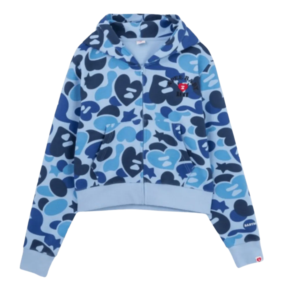 APEE X BABY MONSTER HEART BADGE ZIP HOODIE SAX | AREA 02 — 亞洲