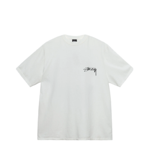 STUSSY OUR LEGACY DOT PIGMENT DYED TEE WHITE