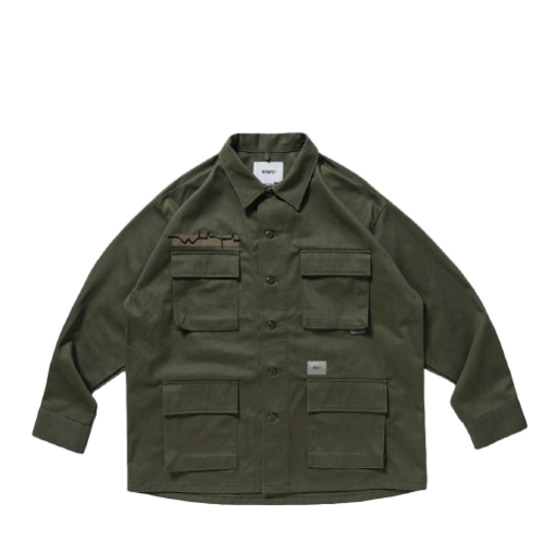 WTAPS JUNGLE 01 LS COTTON TWILL GREEN | AREA 02