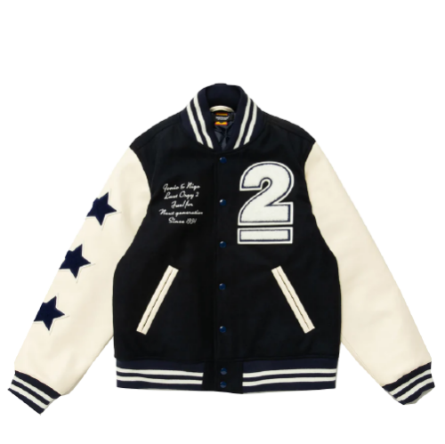 保証書有 Mサイズ HUMAN MADE VARSITY JACKET NAVY スタジャン