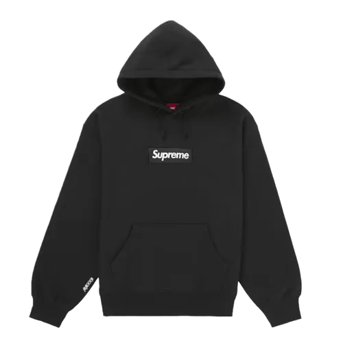 SUPREME MM6 MAISON MARGIELA FOIL BOX LOGO HOODED SWEATSHIRT BLACK
